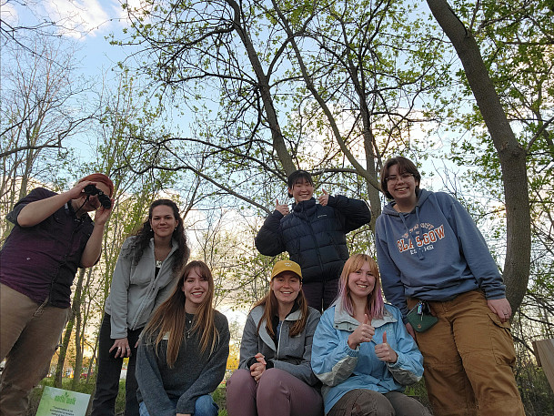 Students at guided walk at Nature at the Confluence