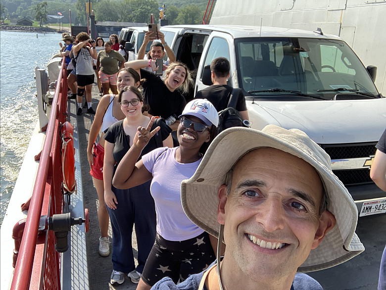 Crossing Lake Wisconsin on the Merrimac ferry