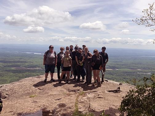 Group photo at Artist's Rock, Catskill Mountains