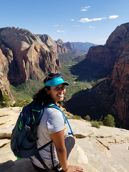 Lucia Peralta'12 enjoying the great outdoors