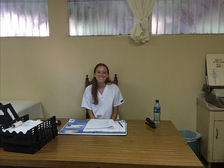 Simone Harstead at a women's health clinic in Nicaragua.