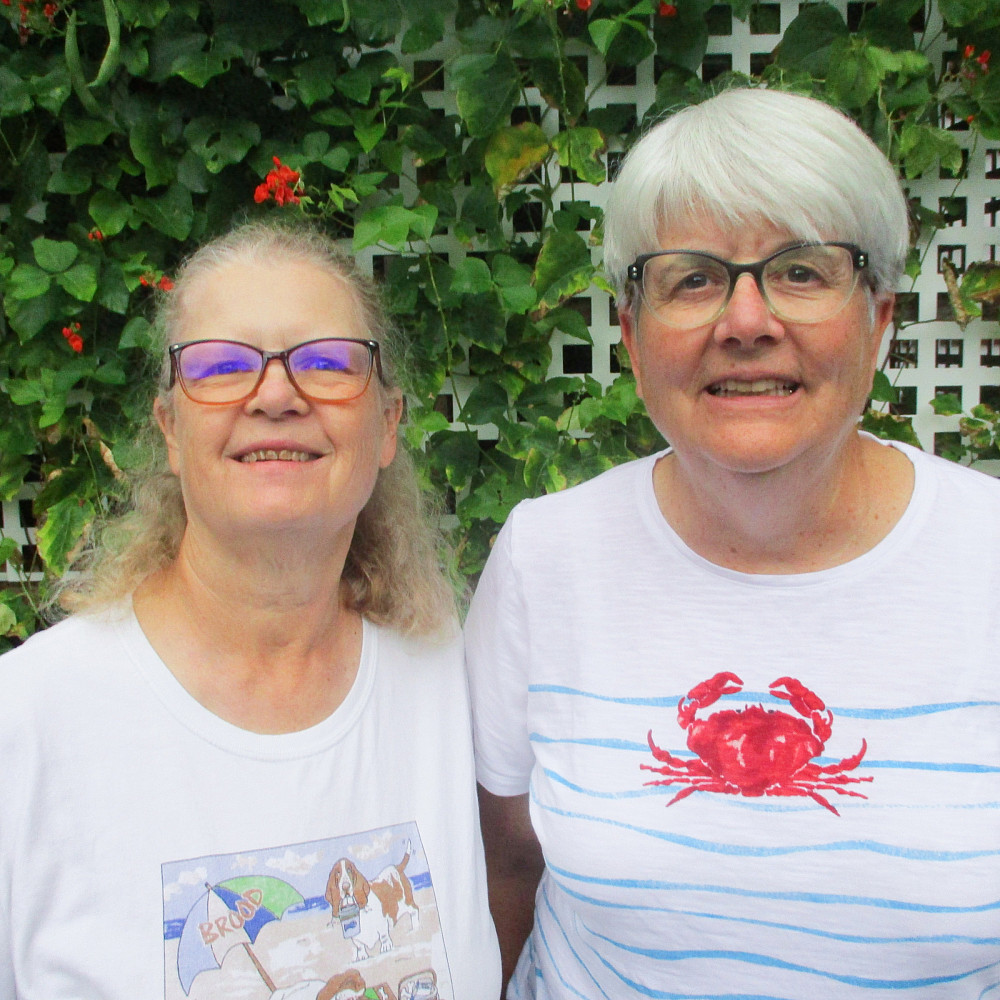Since retiring from the Defense Technical Information Center, Fort Belvoir, Va., at the end of 2018, Mary Marty Post'74, left, (show...