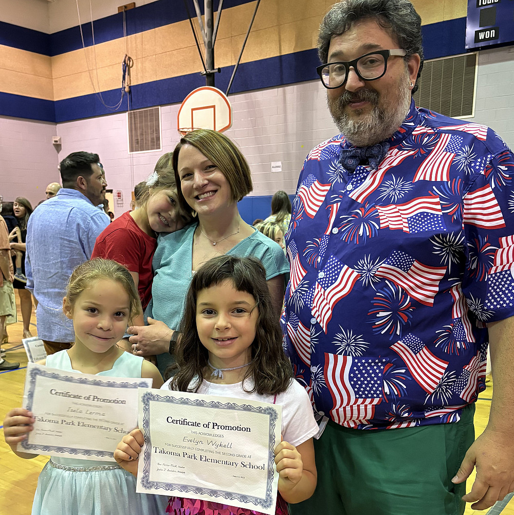 Johanna Heilman Lerma '06, Eli Wykell '06, and children.
