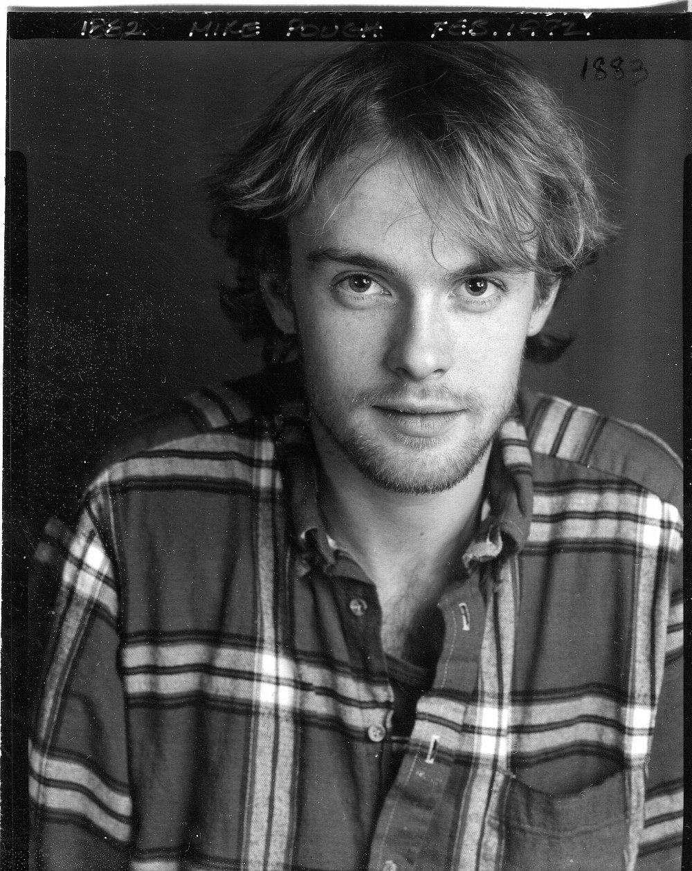 Micheal Pugh'92, photographed in 1992, died in 2016 at 47. Mike Pugh was elfin. He was magical, from another world, Simon remembers....