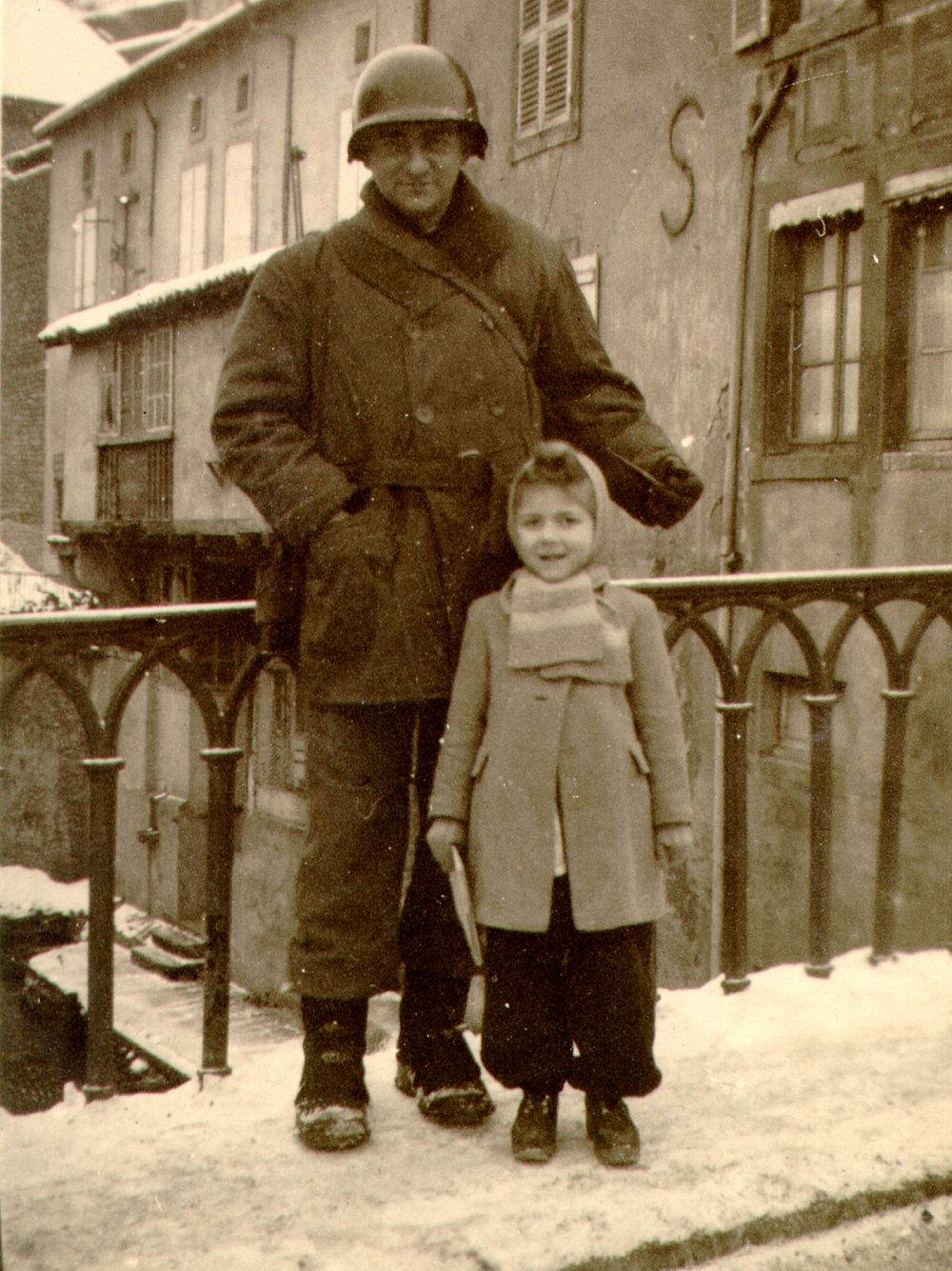 George Martin in Briey, after the liberation of France, 1945.