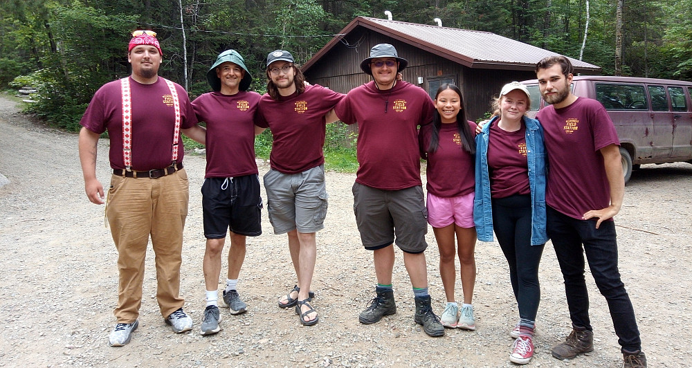 Students in Pablo Toral's Environmental Justice course at the Wilderness Field Station in the Boundary Waters. Amy Ward'22 is shown third...