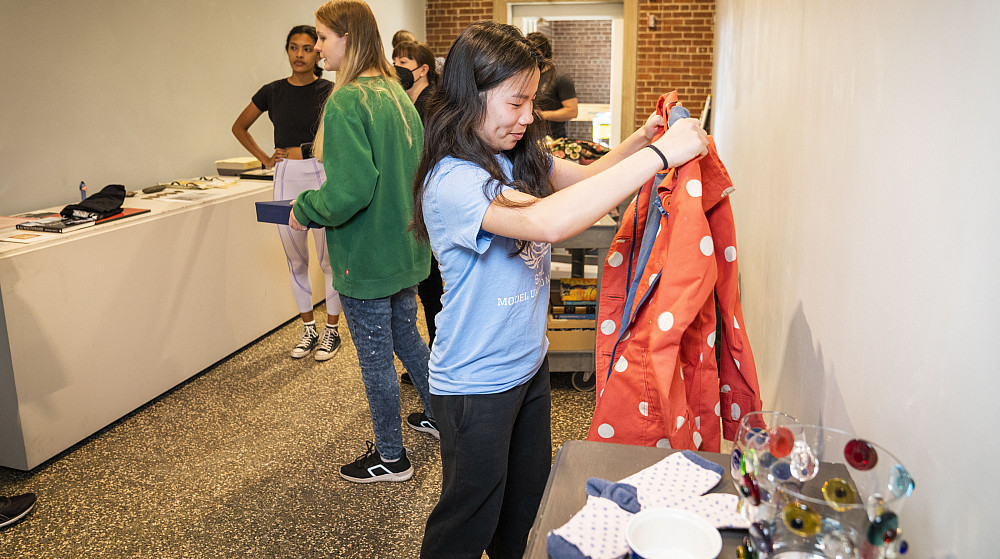 Chief Communications Officer Elizabeth Conlisk collects polka-dotted items, curated by Suzanne Healy'24.