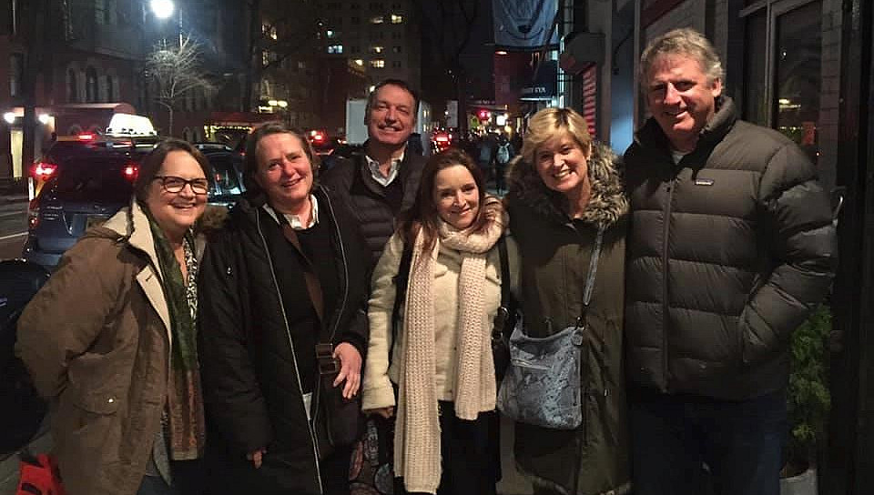 A group of forever friends reunited in February 2020 in New York City. From left are Amanda Nelson (not a Beloiter, but a member of the S...