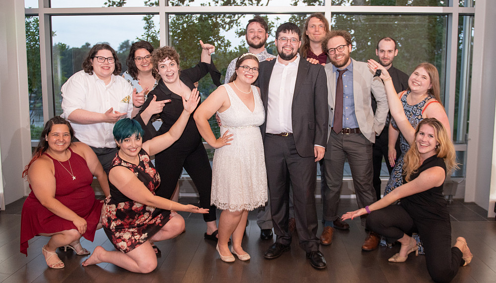 Emily Mingus'16 and Isaac Makos'16 marked their first wedding anniversary with a celebration that several Beloit alumni attended last sum...