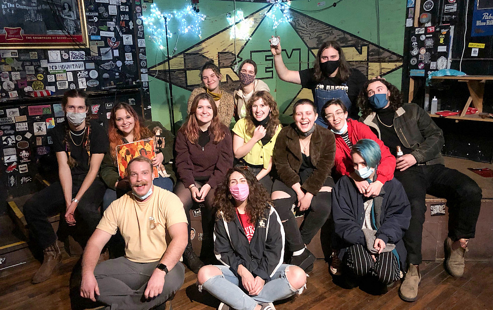 An impromptu Beloit gathering came together at Milwaukee's Bremen Café in December for the last performance of the campus band Saturn Ha...