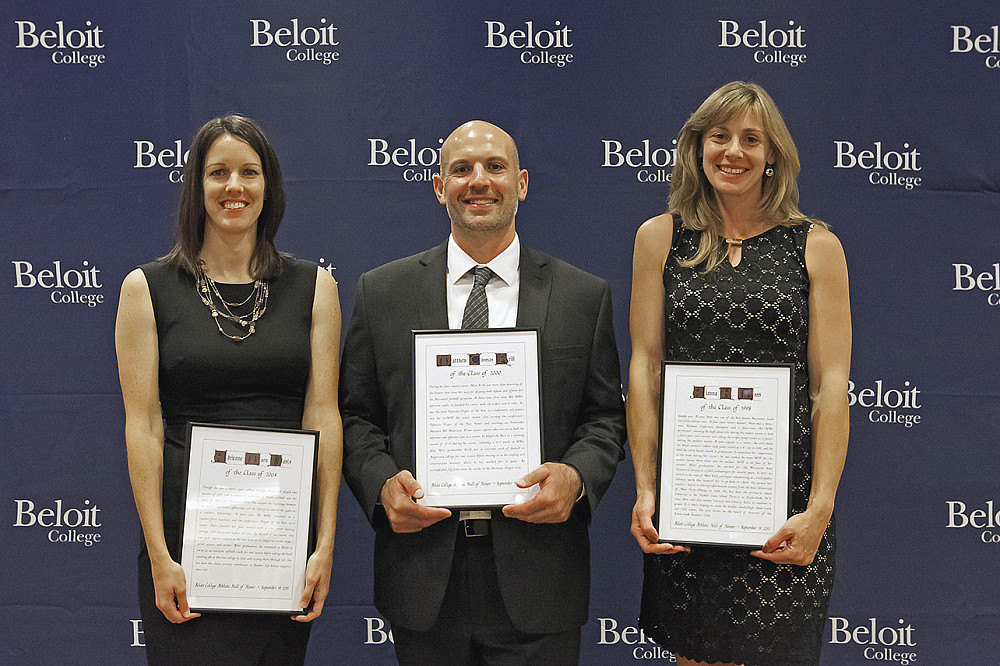 From left Adrienne Davis'04, Matthew Krill'00, and Alanna Moss'98.
