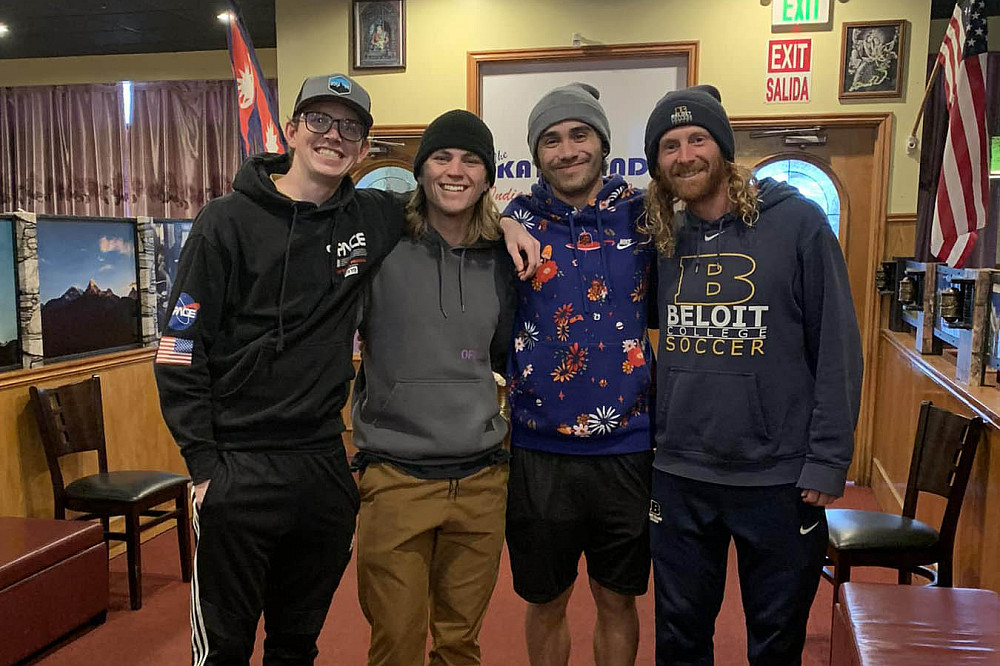 Duncan Gillis'14 and current students Duncan Gillis'14 meeting up with current Beloit men's soccer players in Salt Lake City.