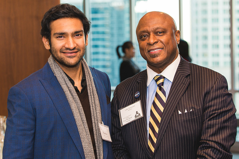 Alumni and local experts meet with students during the annual Econ Day activities.