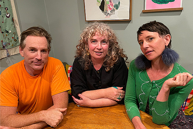Luke Brechtelsbauer '01, Erin McCluskey '01, and Risa Lenore Anderson Dye '02