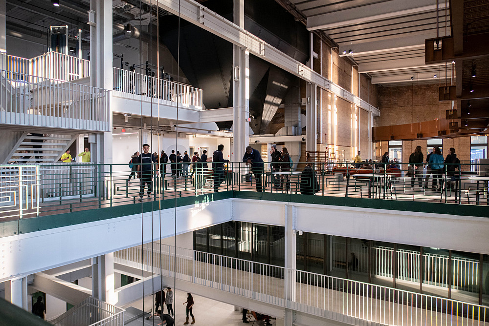 To see and be seen. From this perspective, just hours before the 2020 grand opening party, all Powerhouse floors are visible, except for ...