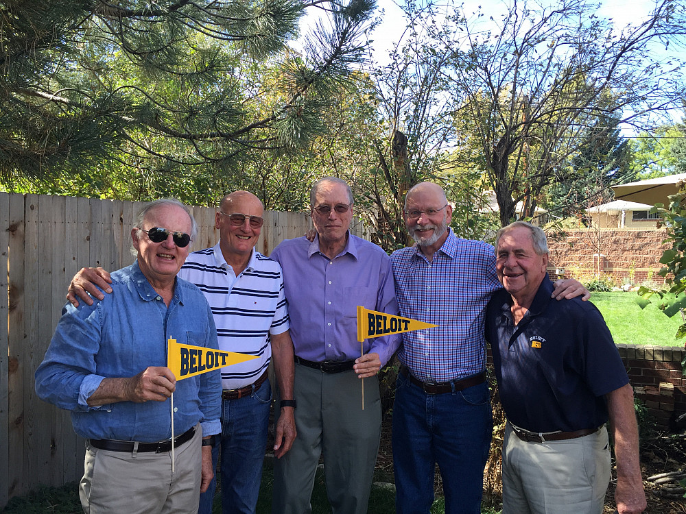 SAE brothers and basketball players, from left, are Dennis Hodge'61, Frank McClellan'61, Tom Rath'62, Bob Winkler