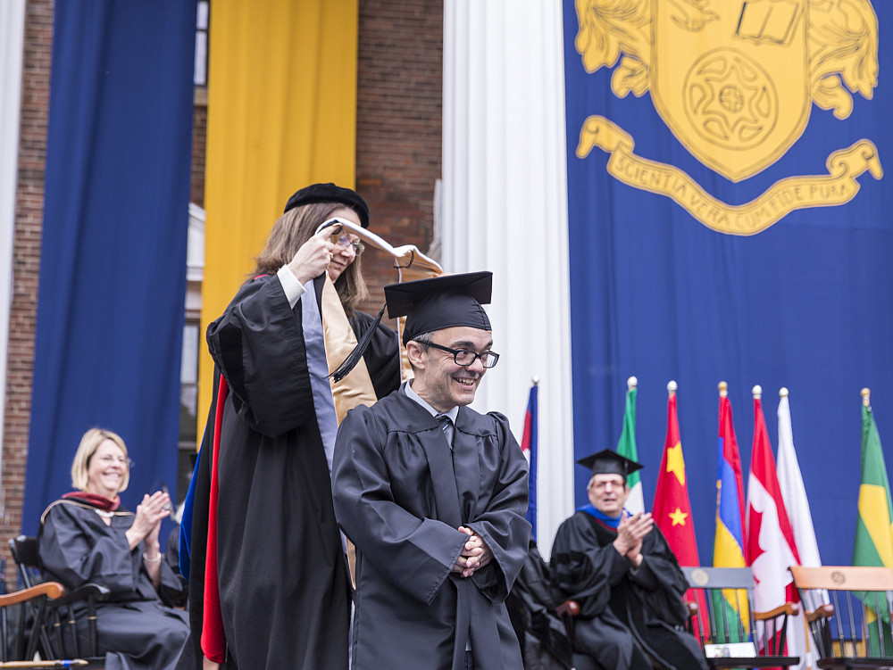 Gary Arnold'92 delivered the college's 168th Commencement address and receives an honorary degree at the Beloit College graduation May 20...