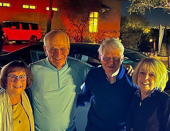 Kathi Austin Mahle '67, Gene Banucci '65, Steve Mahle '67, and Phyllis Wolff Banucci '65.