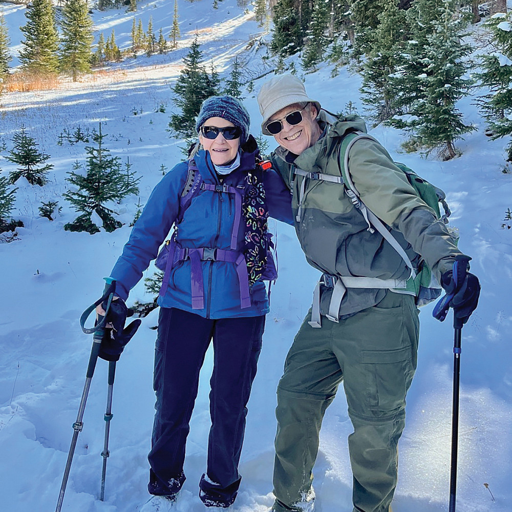Class Notes - Amy Kanarek Parker '78 and Phil Straffin. Amy Kanarek Parker '78 and Phil Straffin going cross country skiing.