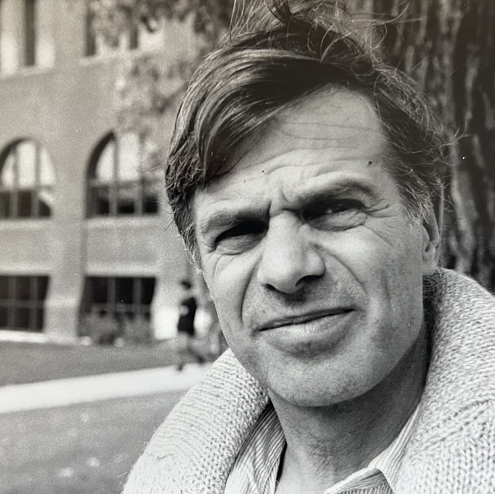 Michael Simon outside Pearsons Hall, circa 1980.