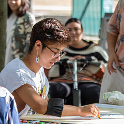 Students in the Ephemeral Art course had the opportunity to explore multiple art forms, includi...