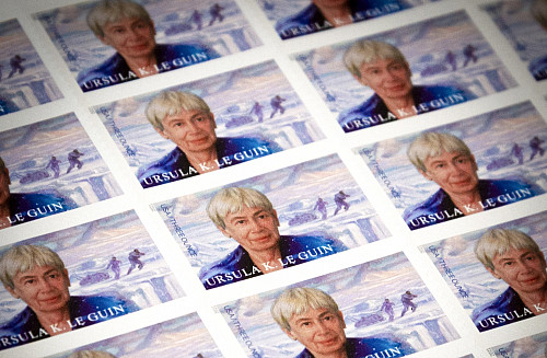 Fourth Mackey Chair Ursula Le Guin featured on U.S. Postal Service stamps for their literary seri...