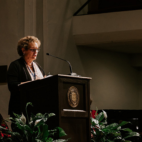 Erica Ueland'72, presented by Eleanor Chiquoine'76