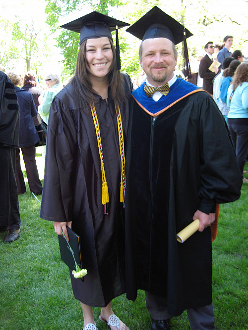 Professor of Sociology Charles Westerberg'94 mentored Sidra Montgomery'09, who pursued a career in military sociology.
