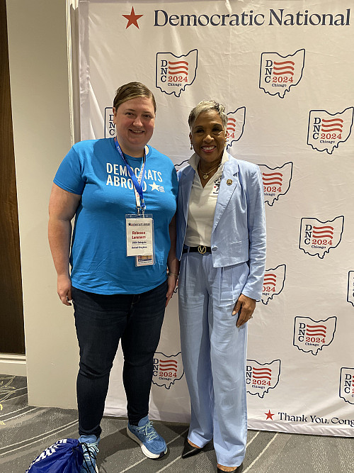 Rebecca Lammers'07 with Joyce Beatty, her congresswoman from Ohio's 3rd district.