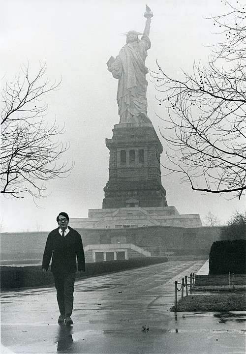 Steve Cline'69 in New York at the site of his Field Term with the National Park Service.