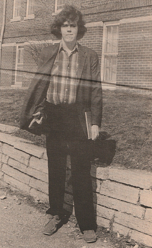 Kevin Fenton '81 on campus in the late 1970s.