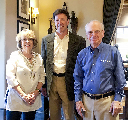Phyllis Wolff Banucci'65, Gene Banucci'65, Chris Cole'81 Scottsdale, Ariz.-based alumni Phyllis Wolff Banucci'65, Gene Banucci'65, and Chris Cole'81 (center) bumped into each other this spring w...