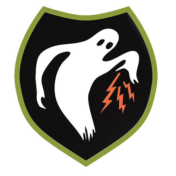The Ghost logo created by soldiers of the 23rd Special Troops in 1945.