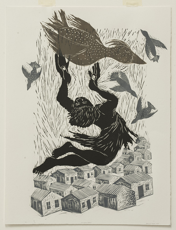Gabisile Nkosi, South Africa 1974-2008 | Students interpreted this 2003 print as symbolizing black South Africans' attempts to rise ...