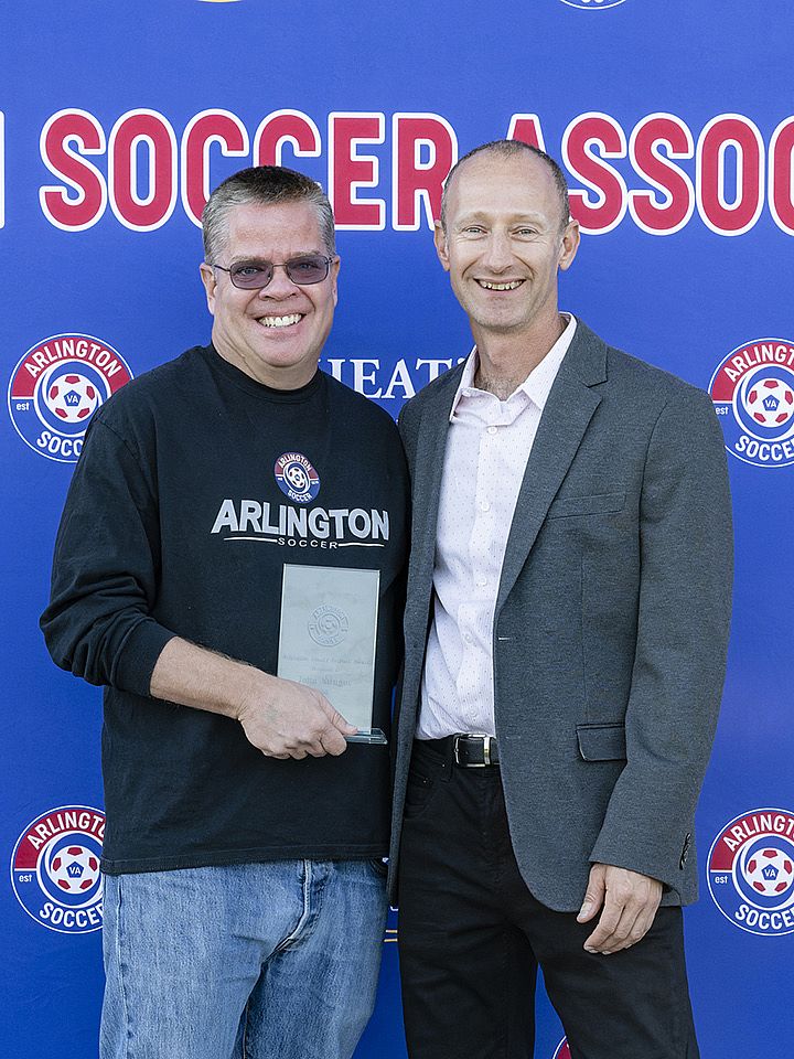 John Mingus'89 John Mingus'89 being inducted into the Arlington Soccer Association Hall of Fame.