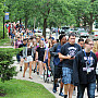 New students make their way to Eaton Chapel for Convocation, which marks the beginning of the academic year.