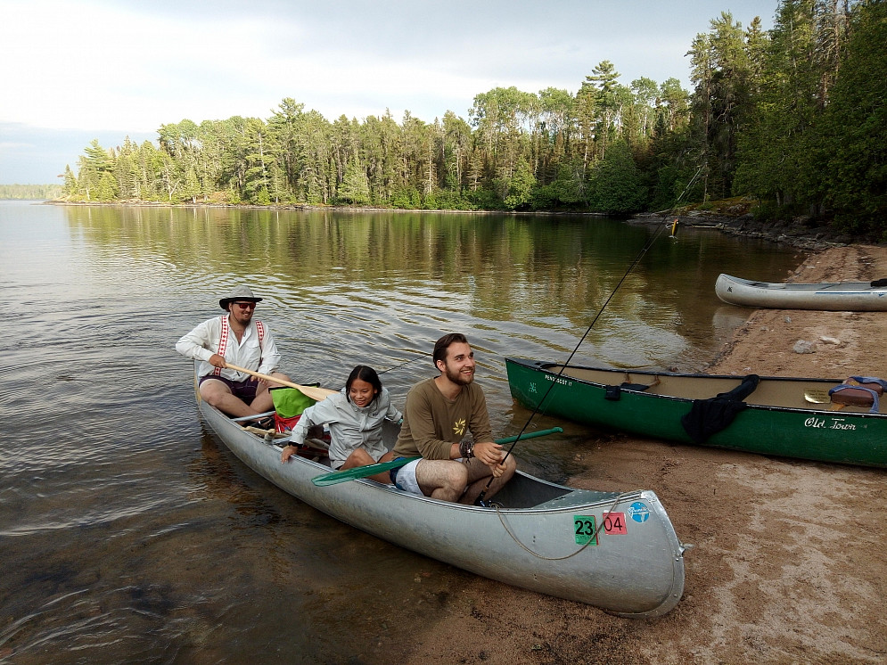 With professors Pablo Toral and Chris Fink, students traversed the Boundary Waters wilderness are...